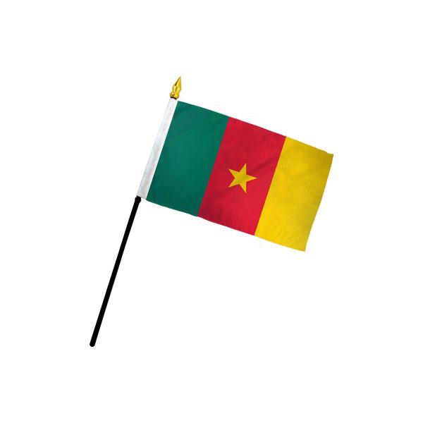 CAMEROON STICK FLAG 4X6"