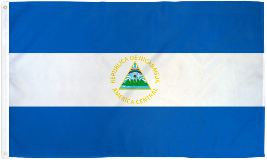 NICARAGUA FLAG POLY 3X5'