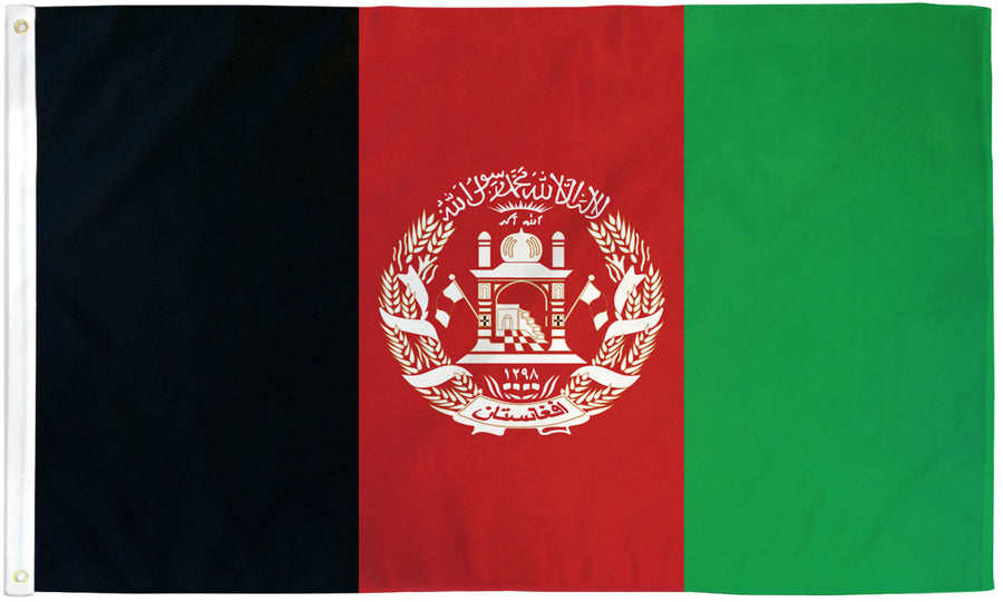 AFGHANISTAN FLAG POLY 3X5'