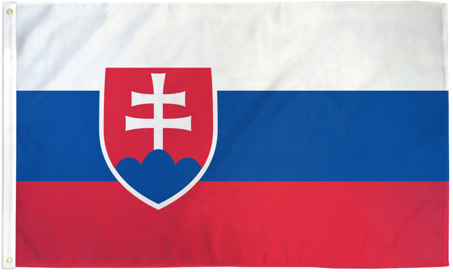 SLOVAKIA FLAG POLY 3X5'