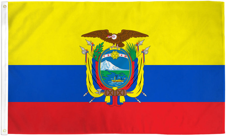 ECUADOR FLAG POLY 3X5'