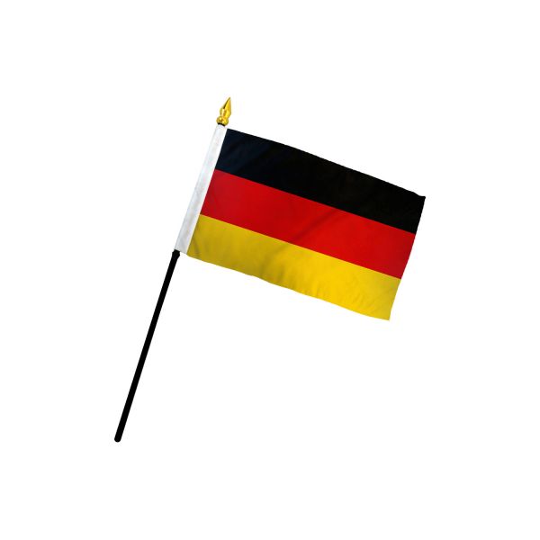 GERMANY STICK FLAG 4X6"