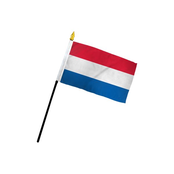 NETHERLANDS STICK FLAG 4X6"