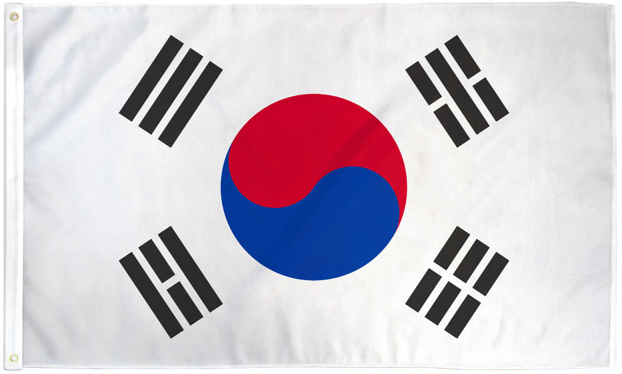 SOUTH KOREA FLAG POLY 3X5'
