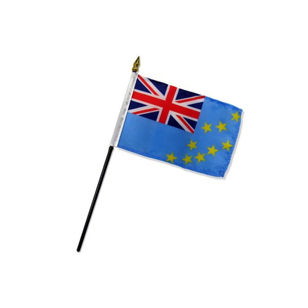 TUVALU STICK FLAG 4X6"