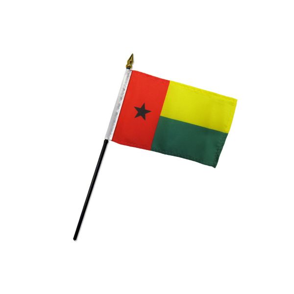 GUINEA-BISSAU STICK FLAG 4X6"