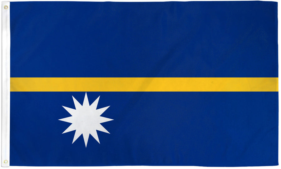 NAURU FLAG POLY 3X5'