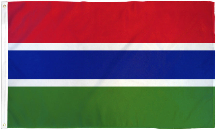 GAMBIA FLAG POLY 3X5'
