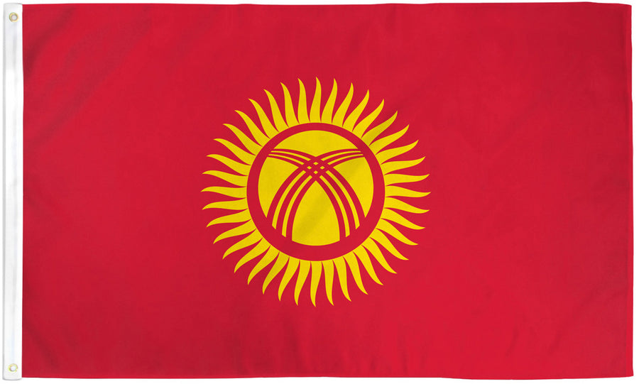 KYRGYZSTAN FLAG POLY 3X5'