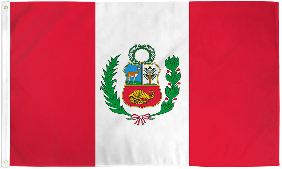 PERU FLAG POLY 3X5'