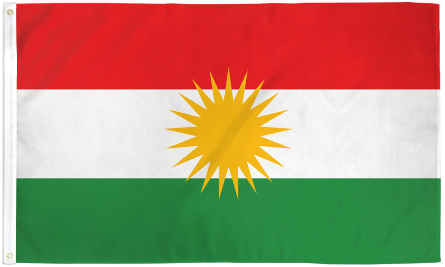 KURDISTAN FLAG POLY 3X5'