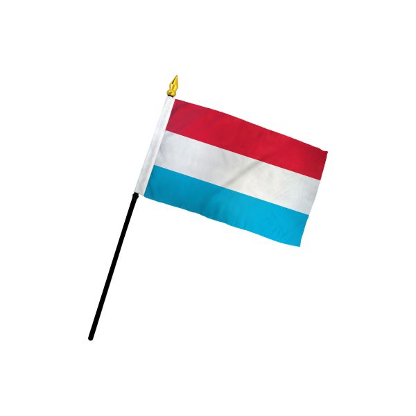 LUXEMBOURG STICK FLAG 4X6"