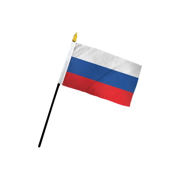 RUSSIA STICK FLAG 4X6"