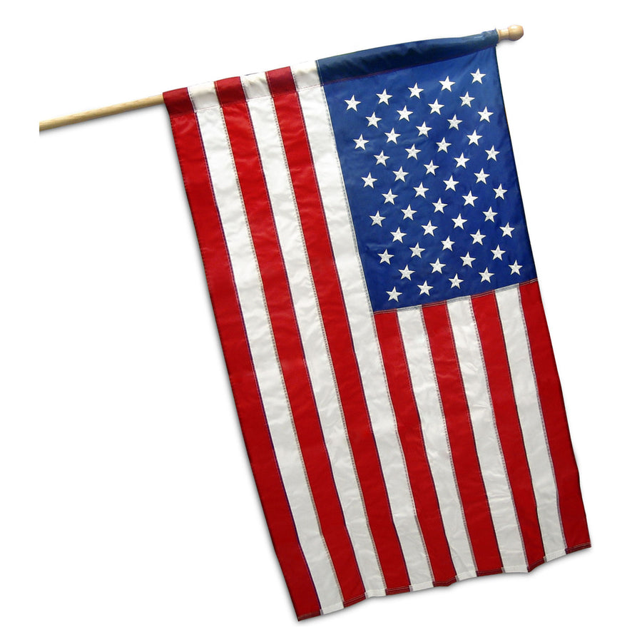 U.S. EMBROIDERED NYLON POLE SLEEVE FLAG