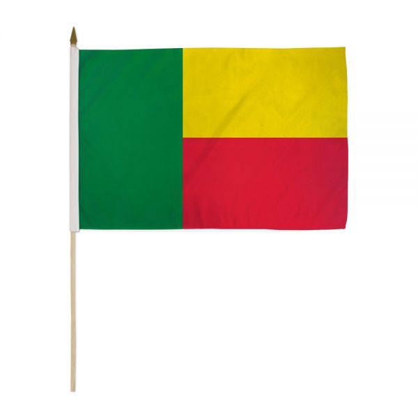 BENIN STICK FLAG 12X18"