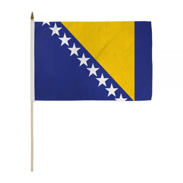BOSNIA & HERZEGOVINA STICK FLAG 12X18"