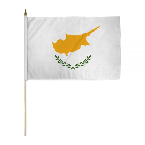 CYPRUS STICK FLAG 12X18"