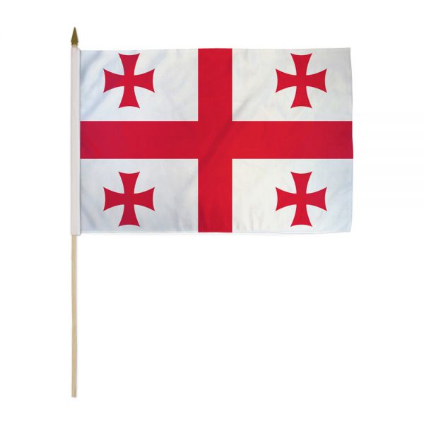 GEORGIA STICK FLAG 12X18"