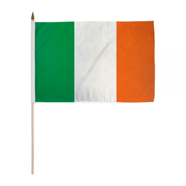 IRELAND STICK FLAG 12X18"