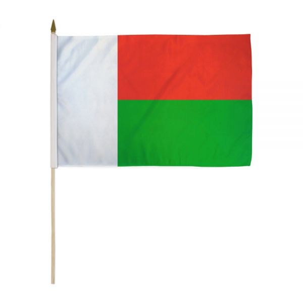 MADAGASCAR STICK FLAG 12X18"