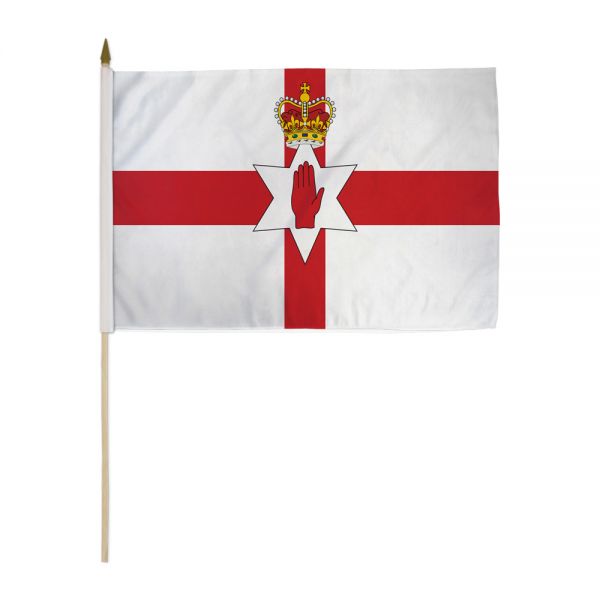 NORTHERN IRELAND STICK FLAG 12X18"