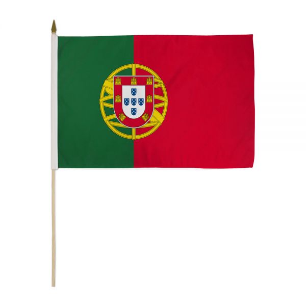 PORTUGAL STICK FLAG 12X18"