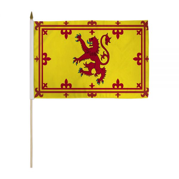 SCOTLAND LION STICK FLAG 12X18"
