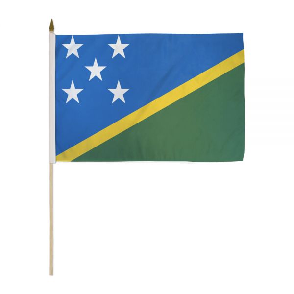 SOLOMON ISLANDS STICK FLAG 12X18"