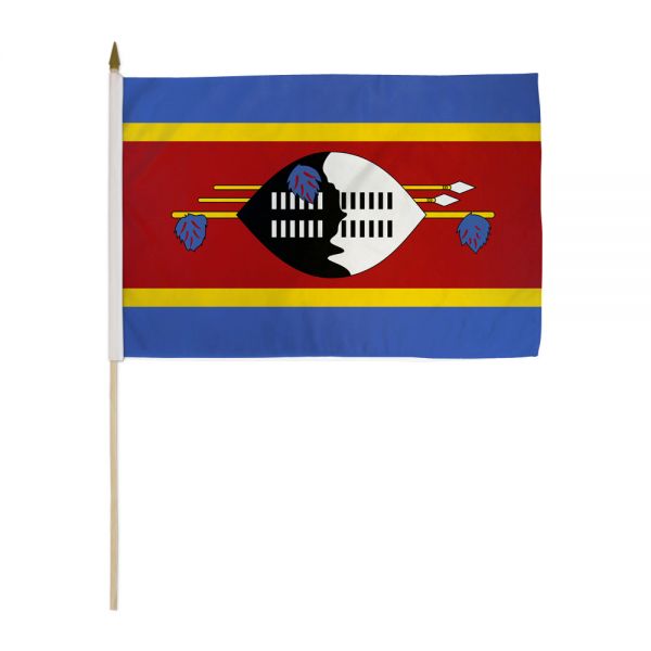 ESWATINI/SWAZILAND STICK FLAG 12X18"