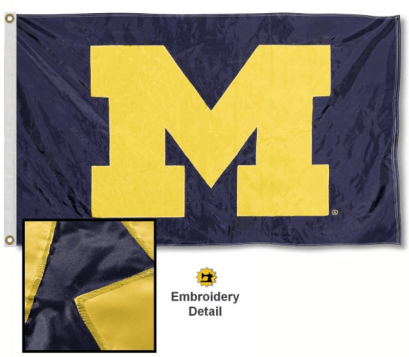 University of Michigan (U of M) Maize on Blue - Flags Unlimited